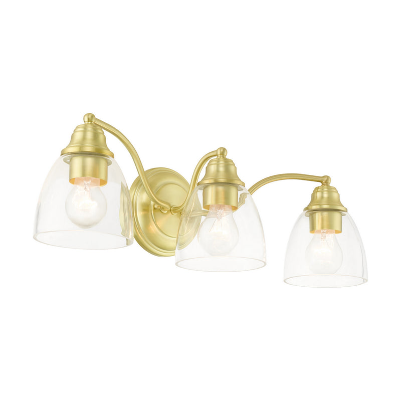 Livex Lighting 15133-12 Three Light Vanity, Satin Brass