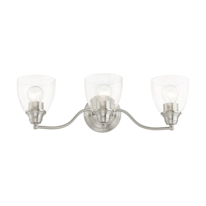 Livex Lighting 15133-91 Three Light Vanity, Brushed Nickel