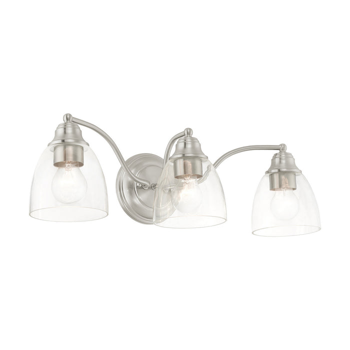 Livex Lighting 15133-91 Three Light Vanity, Brushed Nickel