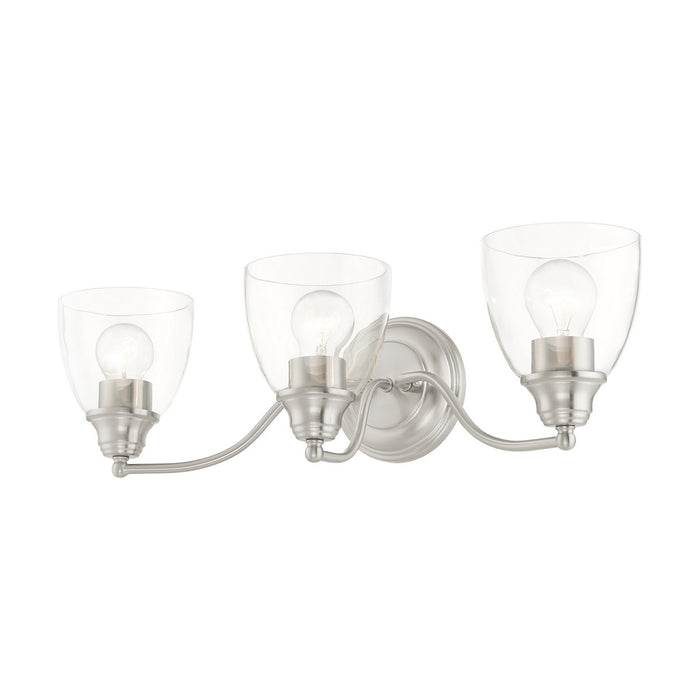 Livex Lighting 15133-91 Three Light Vanity, Brushed Nickel