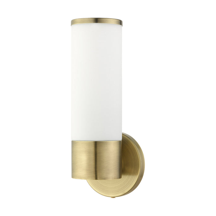 Livex Lighting 16561-01 One Light Wall Sconce, Antique Brass