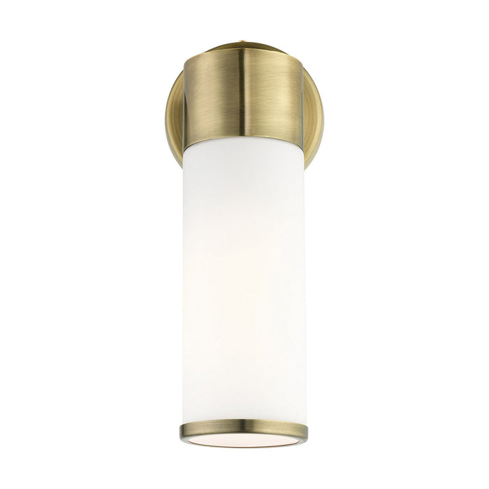 Livex Lighting 16561-01 One Light Wall Sconce, Antique Brass