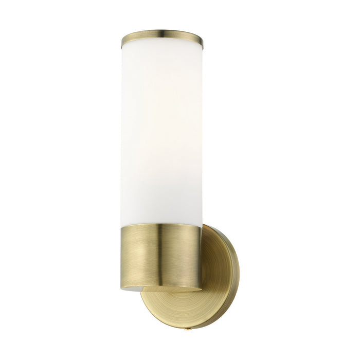 Livex Lighting 16561-01 One Light Wall Sconce, Antique Brass