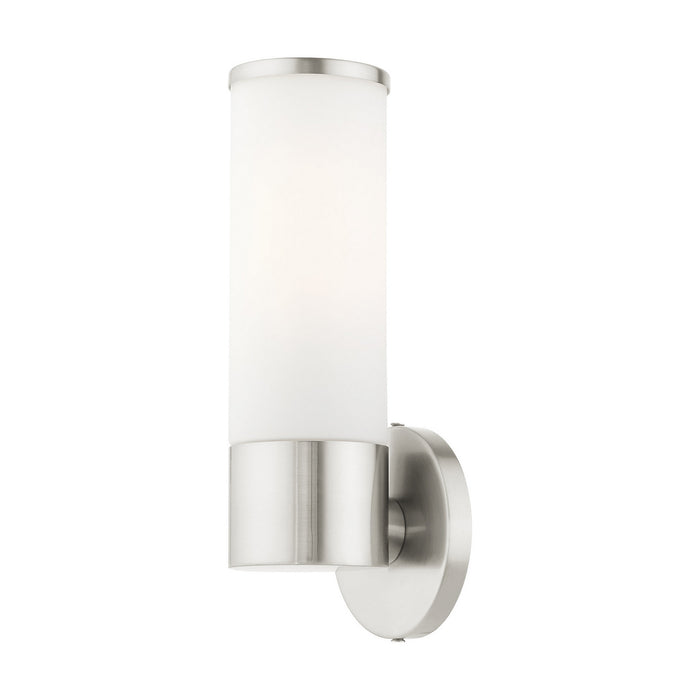 Livex Lighting 16561-91 One Light Wall Sconce, Brushed Nickel
