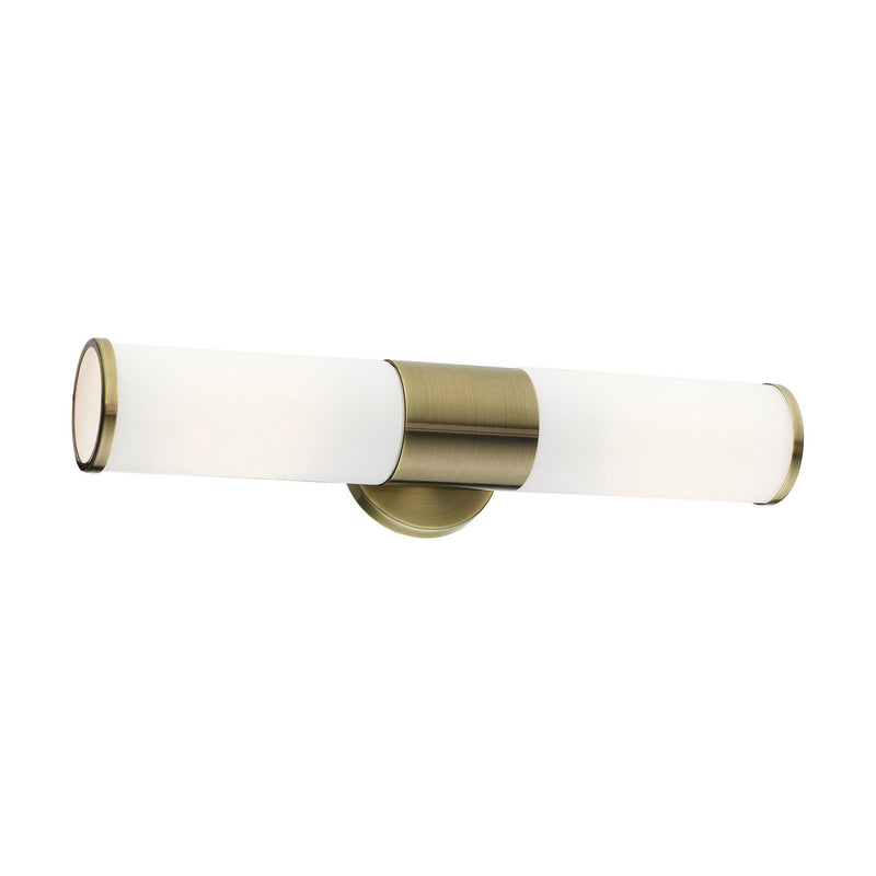 Livex Lighting 16562-01 Two Light Vanity, Antique Brass