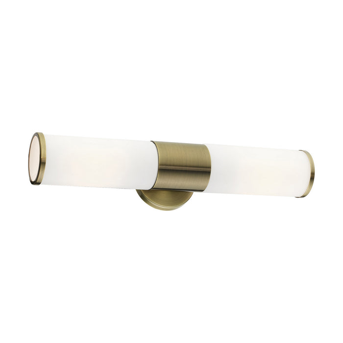 Livex Lighting 16562-01 Two Light Vanity, Antique Brass