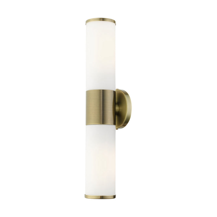 Livex Lighting 16562-01 Two Light Vanity, Antique Brass