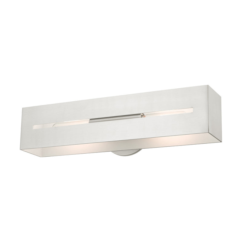 Livex Lighting 16682-91 Two Light Vanity, Brushed Nickel