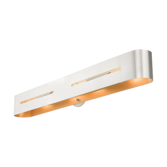 Livex Lighting 16734-91 Four Light Vanity, Brushed Nickel