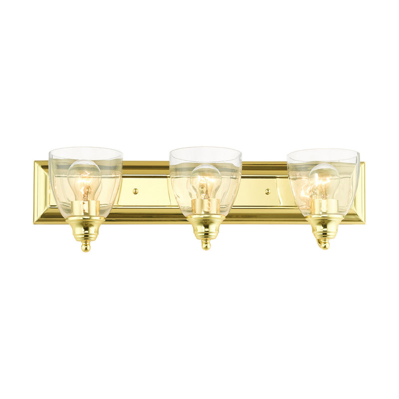 Livex Lighting 17073-02 Three Light Vanity, Polished Brass