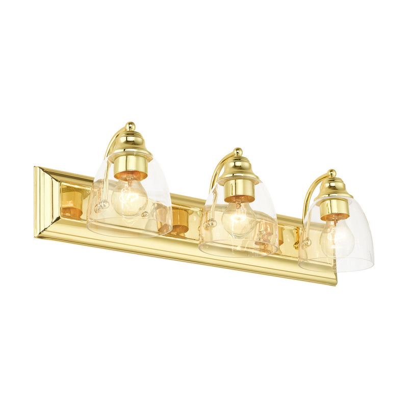 Livex Lighting 17073-02 Three Light Vanity, Polished Brass