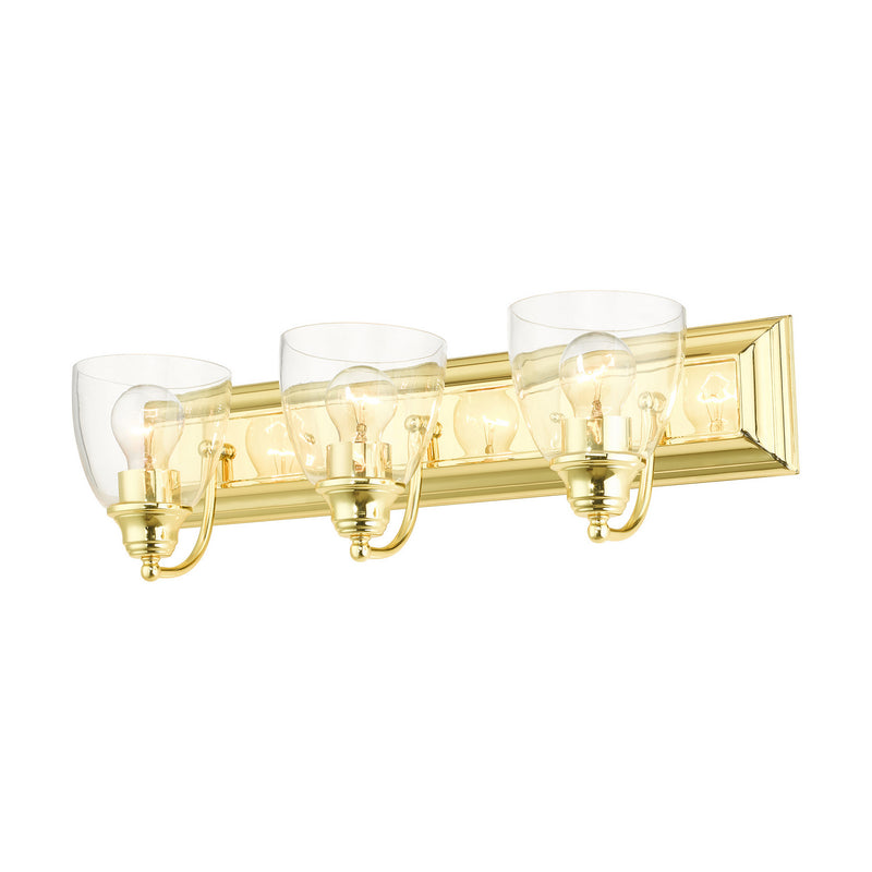 Livex Lighting 17073-02 Three Light Vanity, Polished Brass