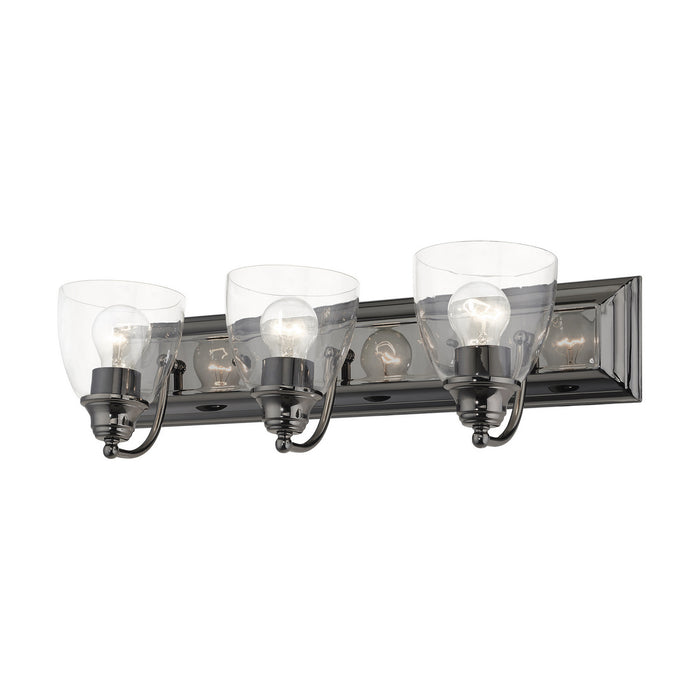 Livex Lighting 17073-46 Three Light Vanity, Black Chrome