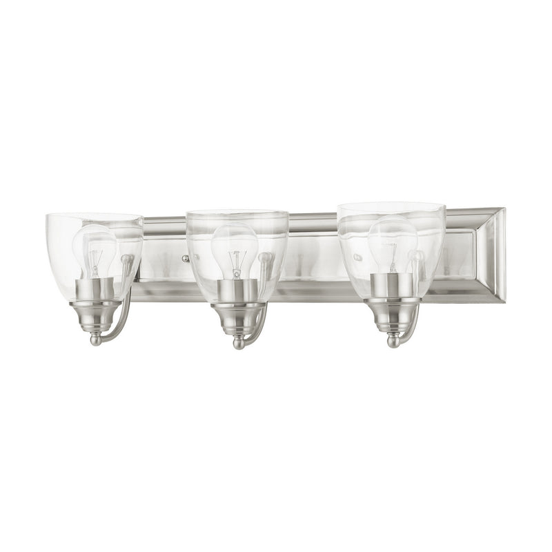Livex Lighting 17073-91 Three Light Vanity, Brushed Nickel
