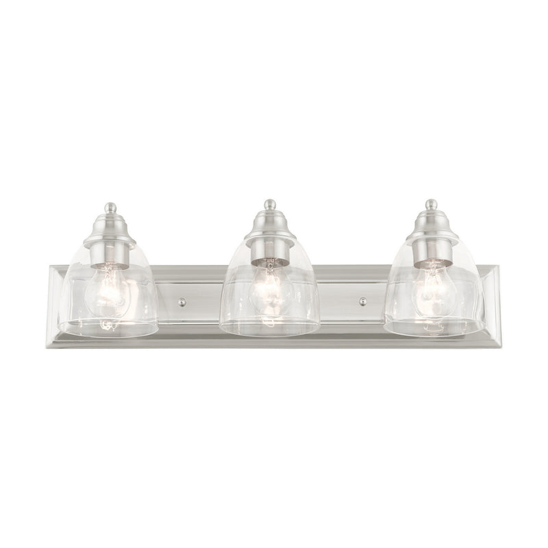 Livex Lighting 17073-91 Three Light Vanity, Brushed Nickel