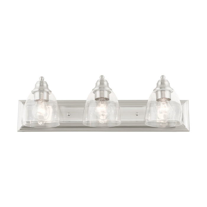 Livex Lighting 17073-91 Three Light Vanity, Brushed Nickel