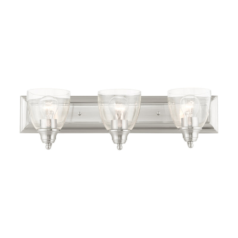 Livex Lighting 17073-91 Three Light Vanity, Brushed Nickel