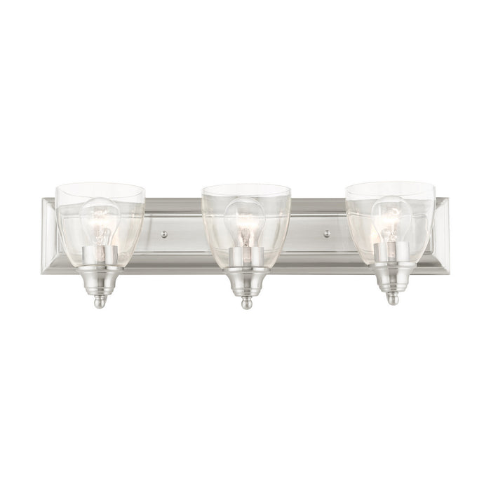 Livex Lighting 17073-91 Three Light Vanity, Brushed Nickel