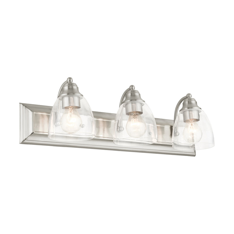 Livex Lighting 17073-91 Three Light Vanity, Brushed Nickel