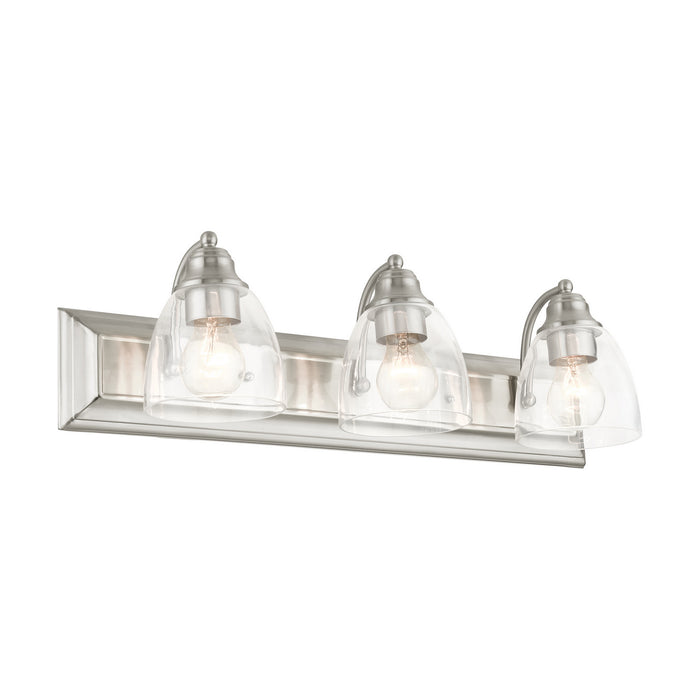 Livex Lighting 17073-91 Three Light Vanity, Brushed Nickel