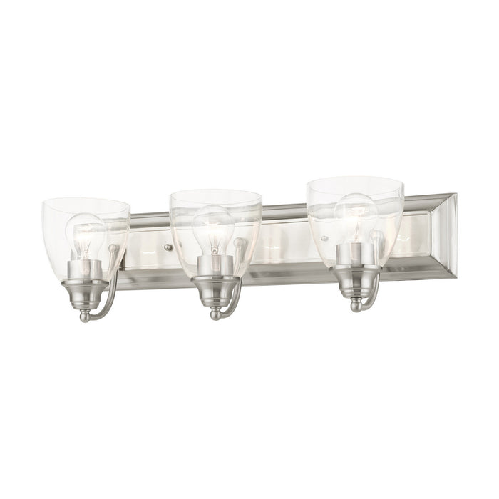 Livex Lighting 17073-91 Three Light Vanity, Brushed Nickel