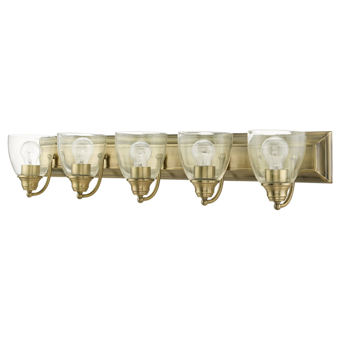Livex Lighting 17075-01 Five Light Vanity, Antique Brass