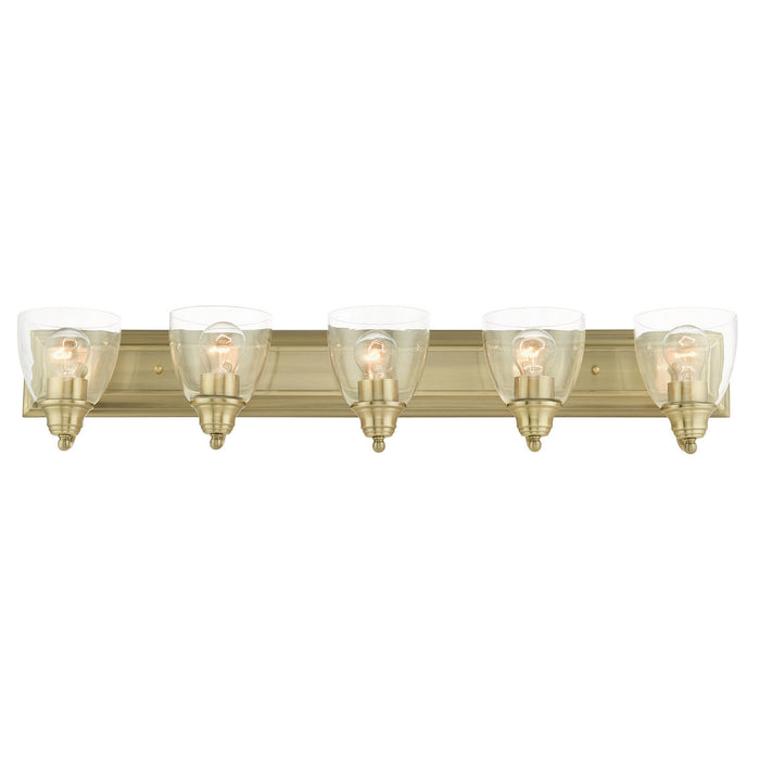 Livex Lighting 17075-01 Five Light Vanity, Antique Brass