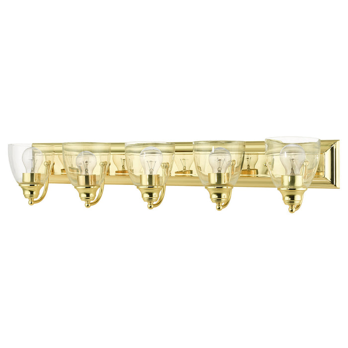 Livex Lighting 17075-02 Five Light Vanity, Polished Brass