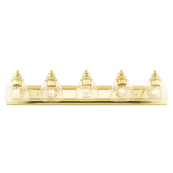 Livex Lighting 17075-02 Five Light Vanity, Polished Brass