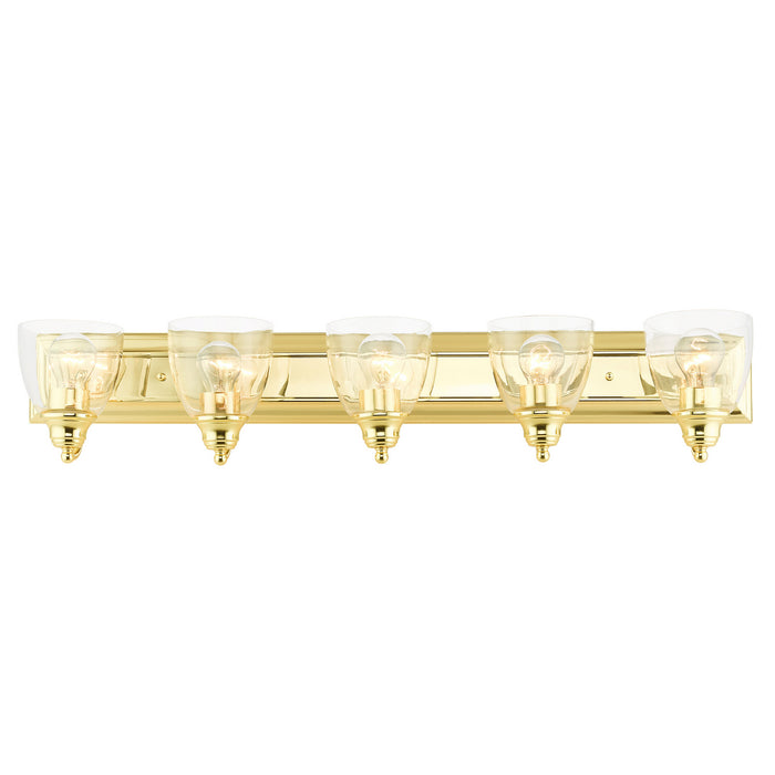 Livex Lighting 17075-02 Five Light Vanity, Polished Brass
