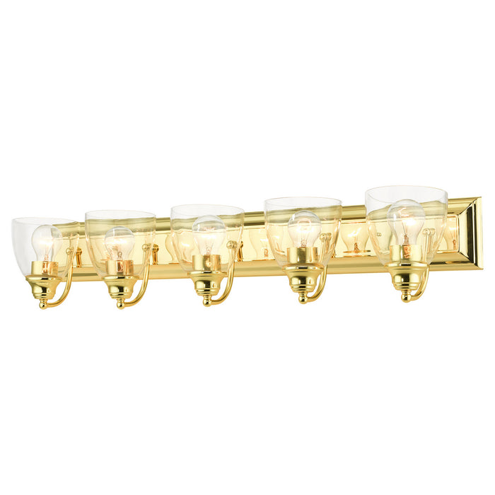Livex Lighting 17075-02 Five Light Vanity, Polished Brass