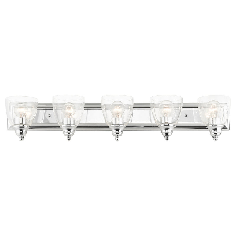 Livex Lighting 17075-05 Five Light Vanity, Polished Chrome