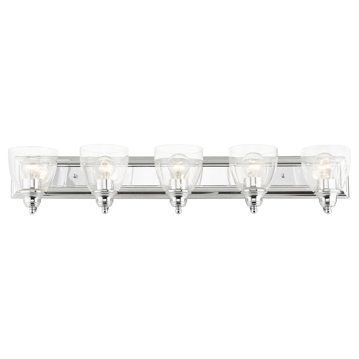Livex Lighting 17075-05 Five Light Vanity, Polished Chrome