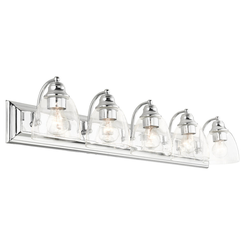 Livex Lighting 17075-05 Five Light Vanity, Polished Chrome