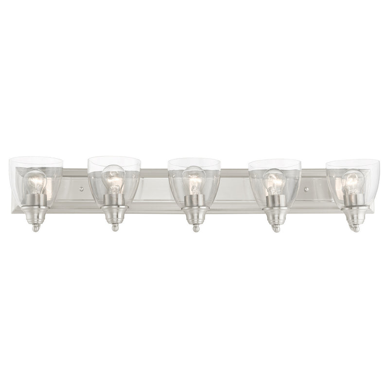 Livex Lighting 17075-91 Five Light Vanity, Brushed Nickel