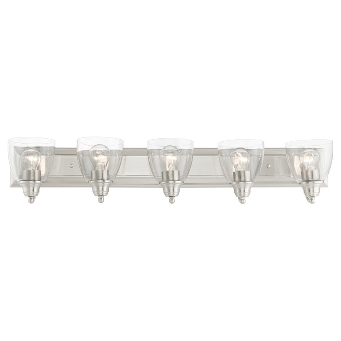 Livex Lighting 17075-91 Five Light Vanity, Brushed Nickel