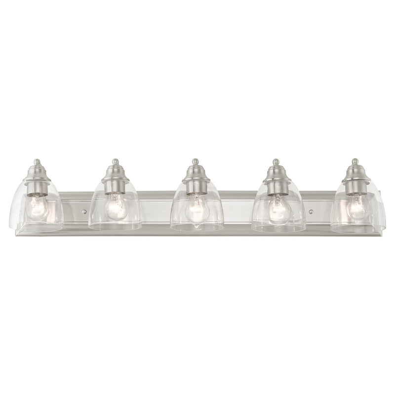 Livex Lighting 17075-91 Five Light Vanity, Brushed Nickel