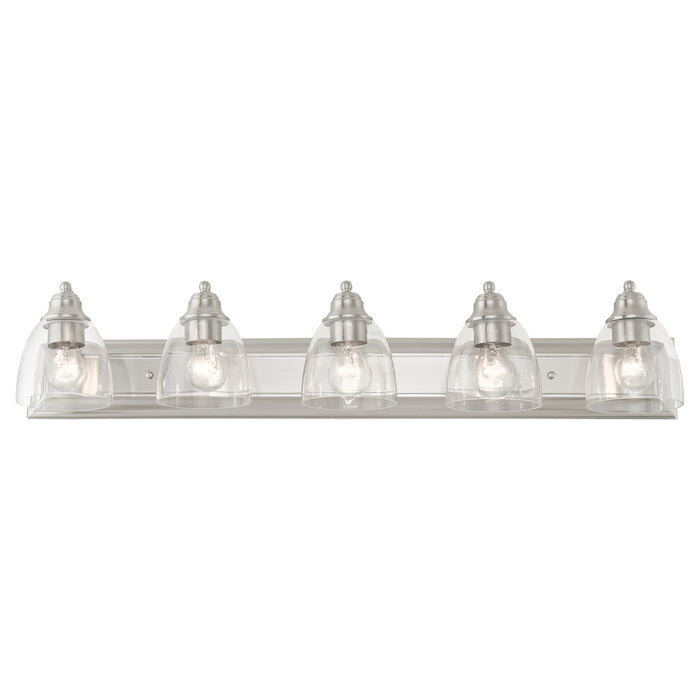 Livex Lighting 17075-91 Five Light Vanity, Brushed Nickel