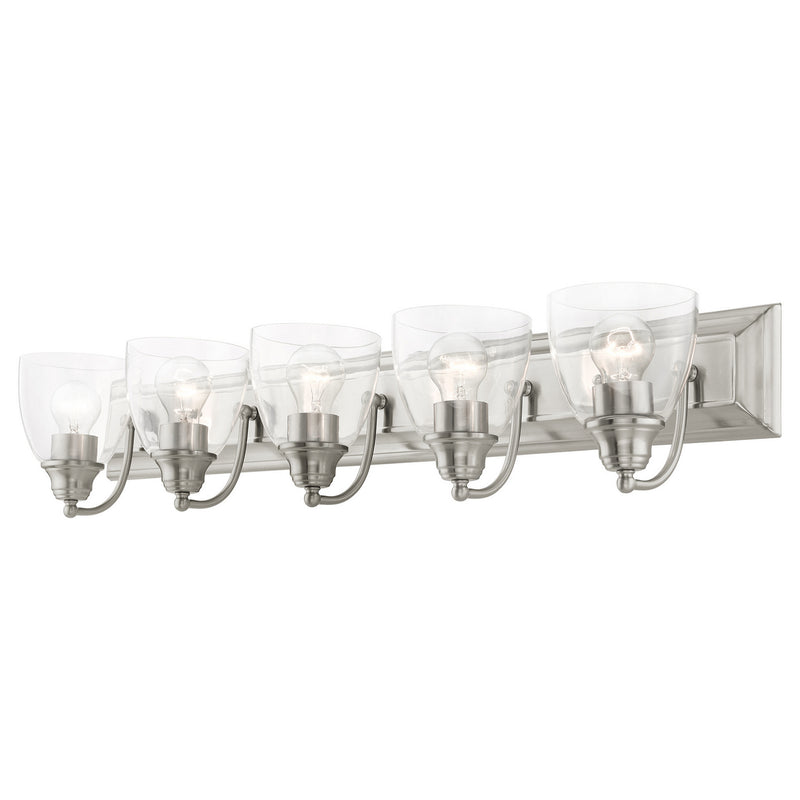 Livex Lighting 17075-91 Five Light Vanity, Brushed Nickel