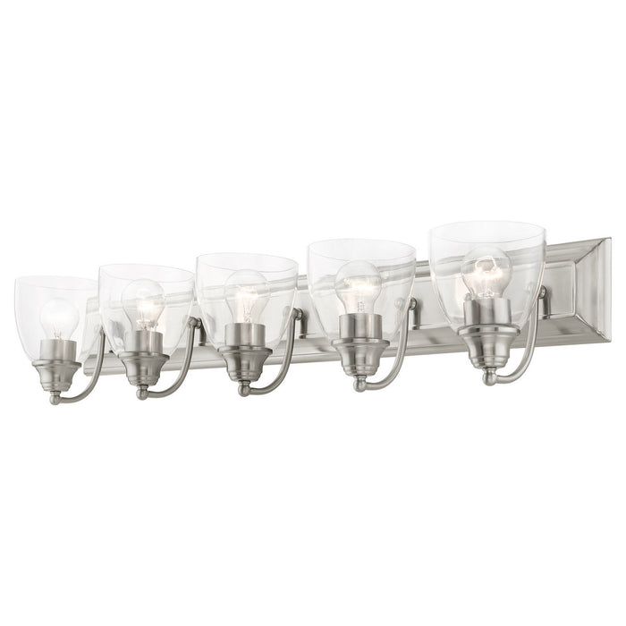 Livex Lighting 17075-91 Five Light Vanity, Brushed Nickel