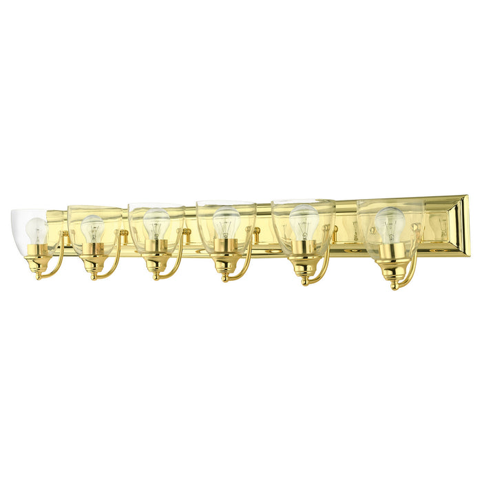 Livex Lighting 17076-02 Six Light Vanity, Polished Brass
