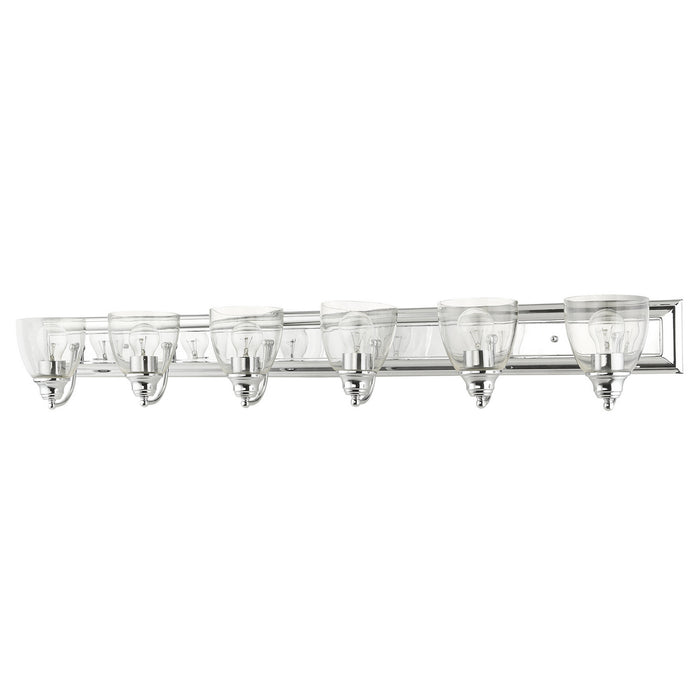 Livex Lighting 17076-05 Six Light Vanity, Polished Chrome