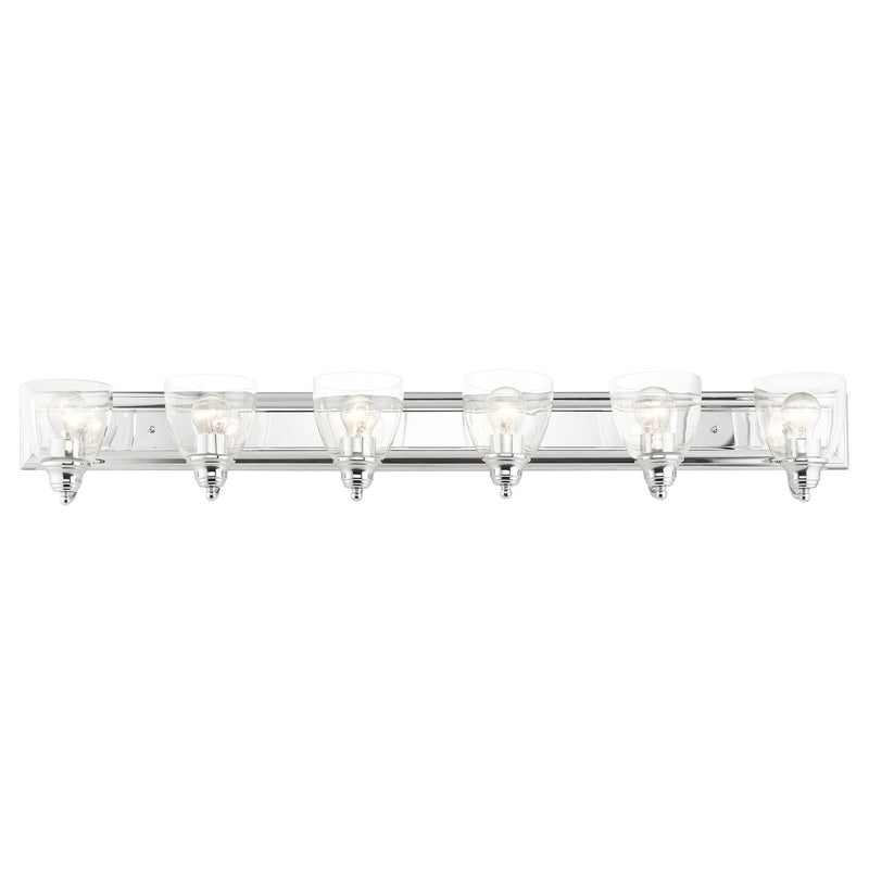Livex Lighting 17076-05 Six Light Vanity, Polished Chrome