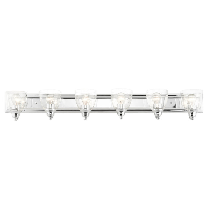Livex Lighting 17076-05 Six Light Vanity, Polished Chrome
