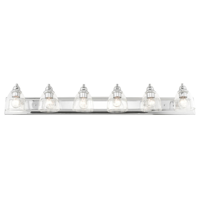 Livex Lighting 17076-05 Six Light Vanity, Polished Chrome