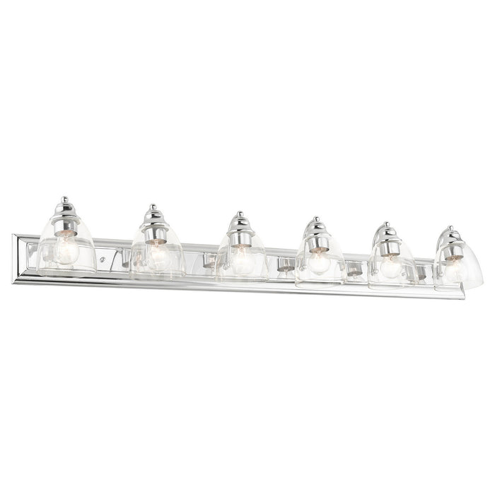 Livex Lighting 17076-05 Six Light Vanity, Polished Chrome