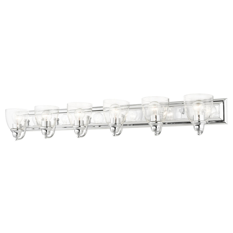 Livex Lighting 17076-05 Six Light Vanity, Polished Chrome