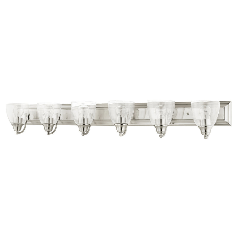 Livex Lighting 17076-91 Six Light Vanity, Brushed Nickel