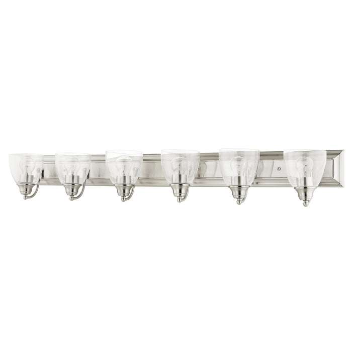 Livex Lighting 17076-91 Six Light Vanity, Brushed Nickel