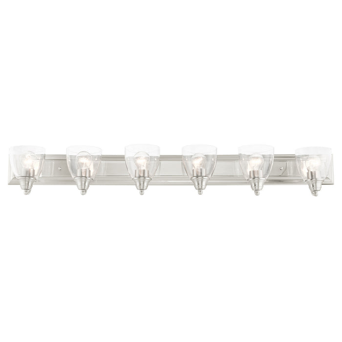 Livex Lighting 17076-91 Six Light Vanity, Brushed Nickel